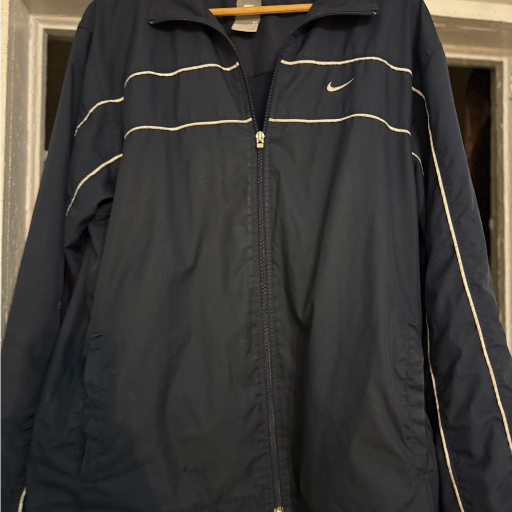 Nike Dark Blue Jacket with White Details
